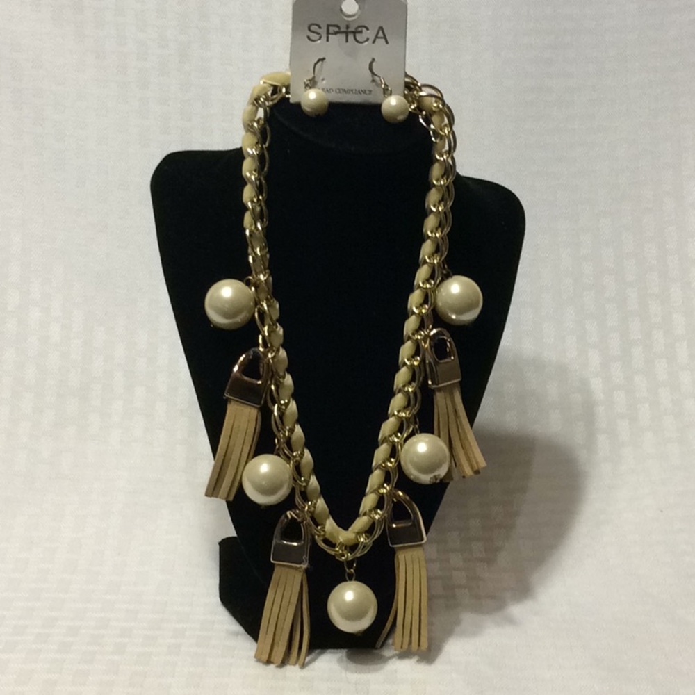 SPICA Bold Design Necklace And Earrings Set